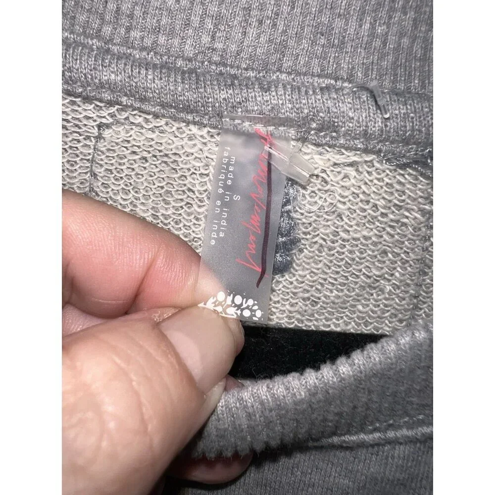 NWOT Free People Movement All Star Logo Oversized Crewneck Pullover Sweatshirt S